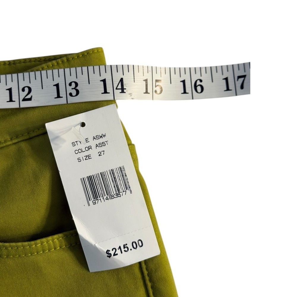 AG Adriano Goldschmied The Farrah Skinny Ankle‎ High Rise Jeans Chartreuse 4 27 - Picture 6 of 7